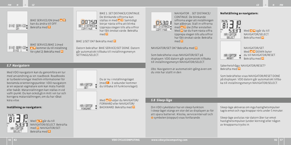 VDO WR X2 User Manual | Page 137 / 264