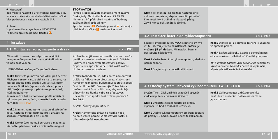 VDO WR X2 User Manual | Page 143 / 264