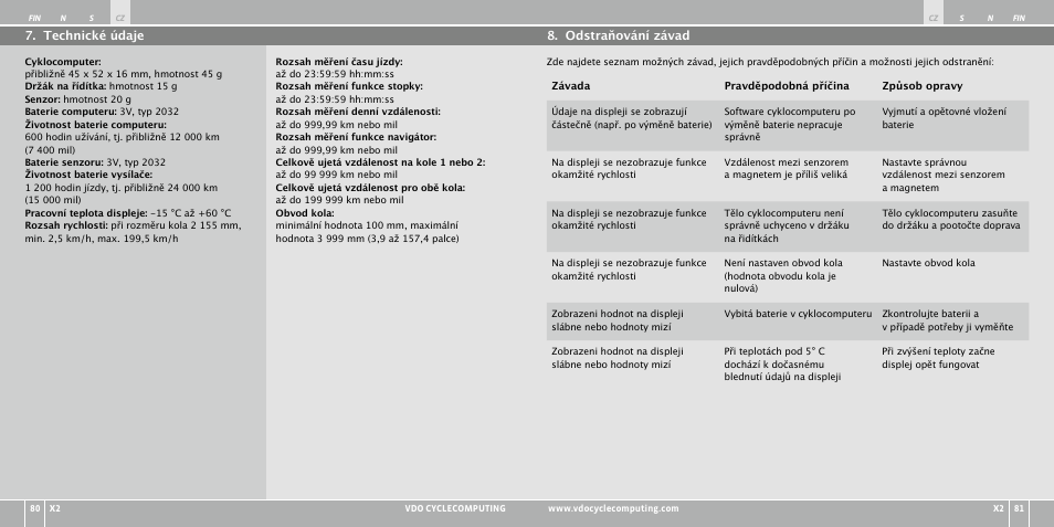 VDO WR X2 User Manual | Page 149 / 264