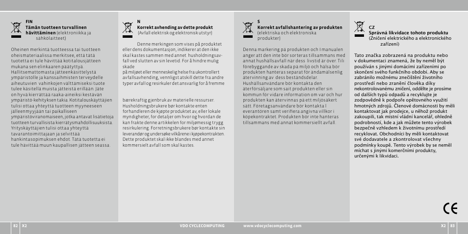 VDO WR X2 User Manual | Page 150 / 264