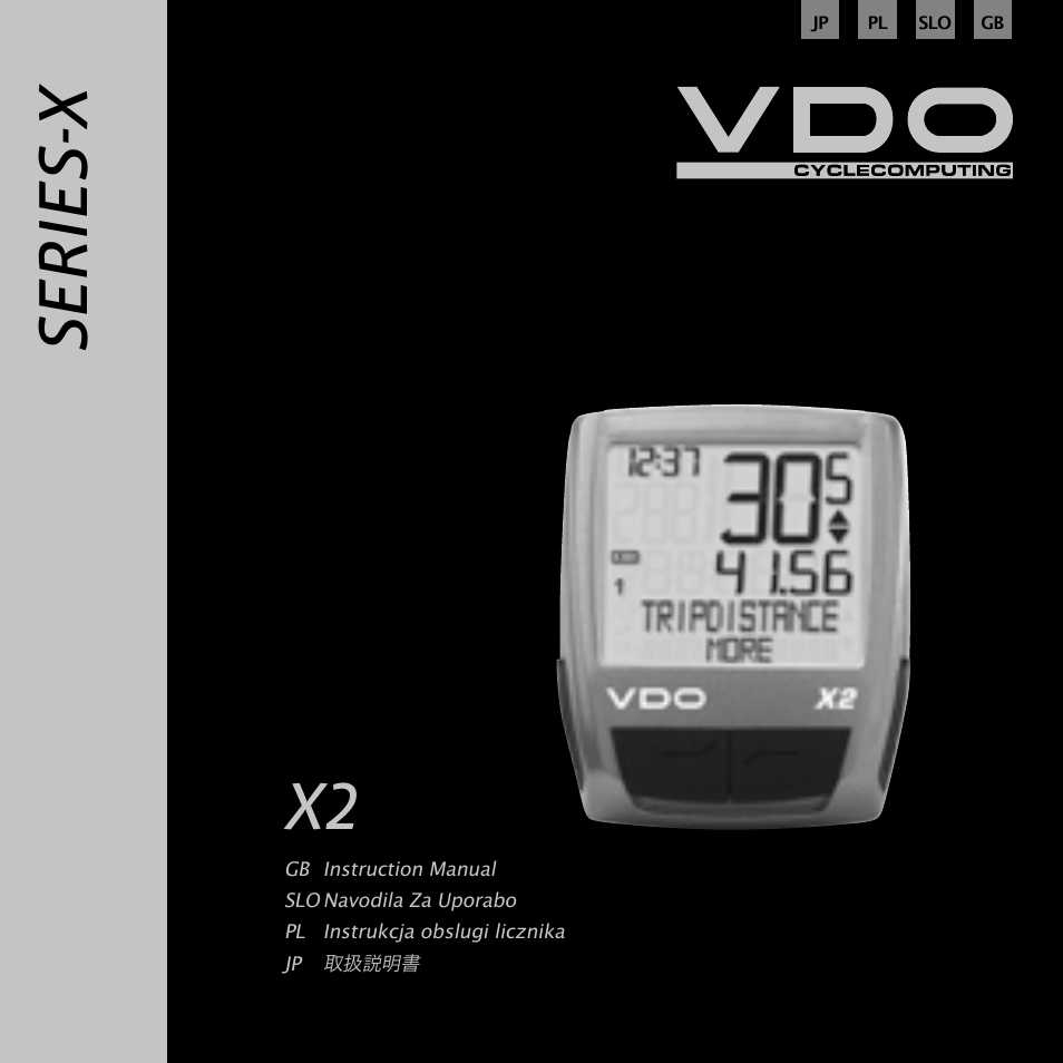 Ba_x2_gb_slo_pl_jp, Se ri es -x | VDO WR X2 User Manual | Page 152 / 264