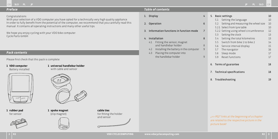 VDO WR X2 User Manual | Page 153 / 264