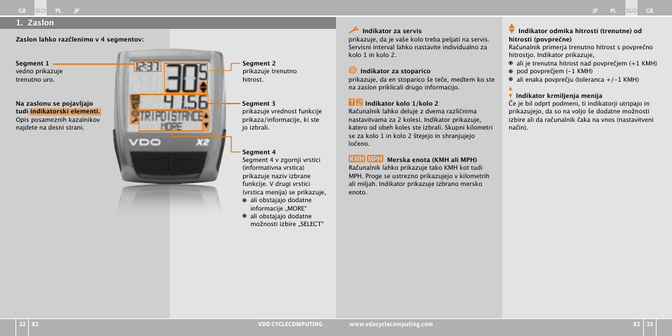 VDO WR X2 User Manual | Page 163 / 264