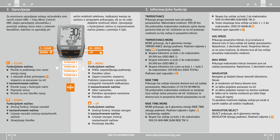 VDO WR X2 User Manual | Page 164 / 264