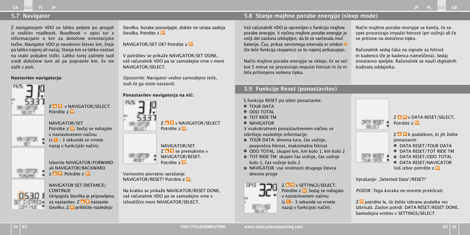 VDO WR X2 User Manual | Page 169 / 264