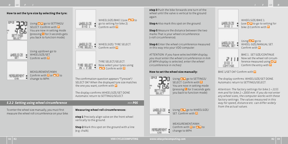 VDO WR X2 User Manual | Page 17 / 264