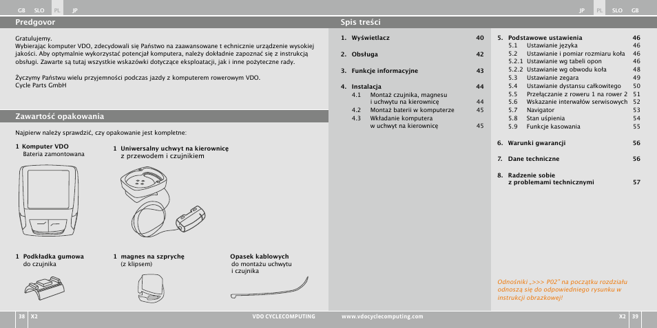 VDO WR X2 User Manual | Page 171 / 264