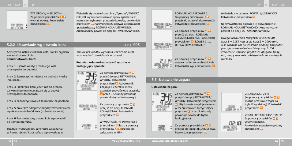 VDO WR X2 User Manual | Page 176 / 264
