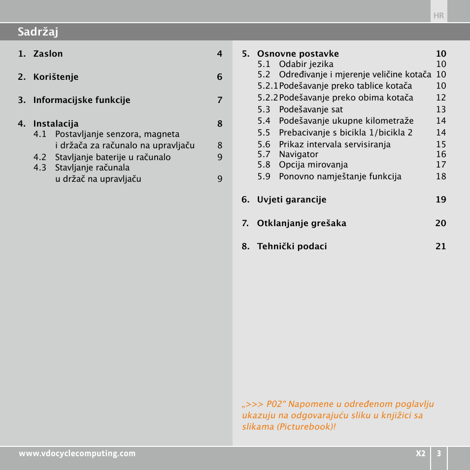 VDO WR X2 User Manual | Page 193 / 264