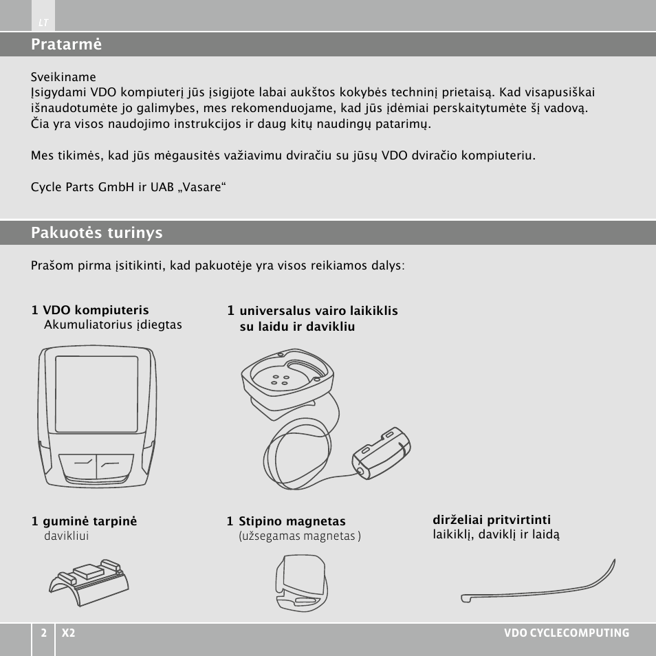 VDO WR X2 User Manual | Page 216 / 264