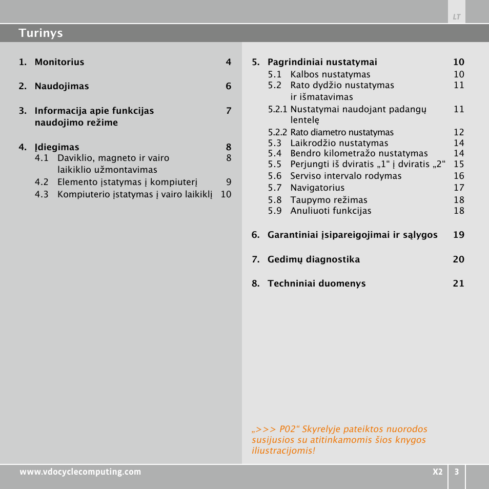 VDO WR X2 User Manual | Page 217 / 264