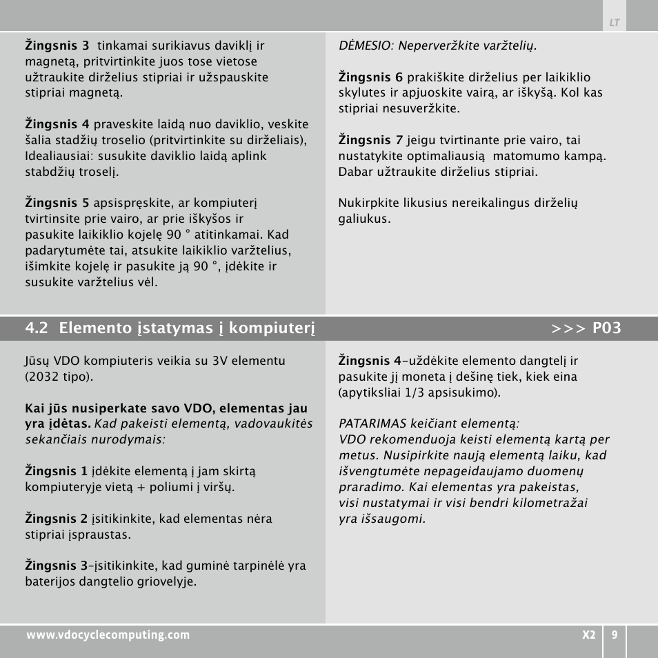 VDO WR X2 User Manual | Page 223 / 264