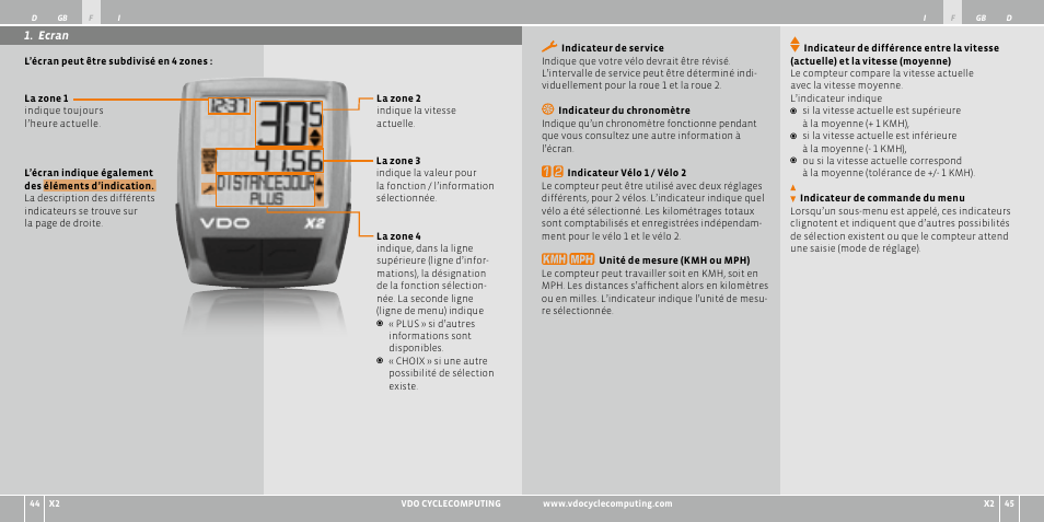 VDO WR X2 User Manual | Page 23 / 264