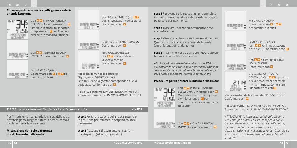 VDO WR X2 User Manual | Page 37 / 264