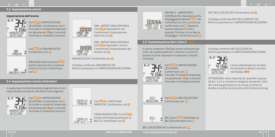 VDO WR X2 User Manual | Page 38 / 264