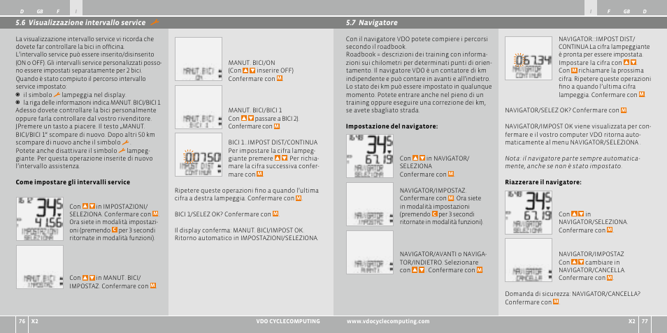 VDO WR X2 User Manual | Page 39 / 264