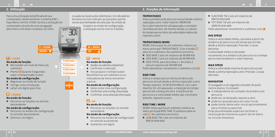 VDO WR X2 User Manual | Page 57 / 264