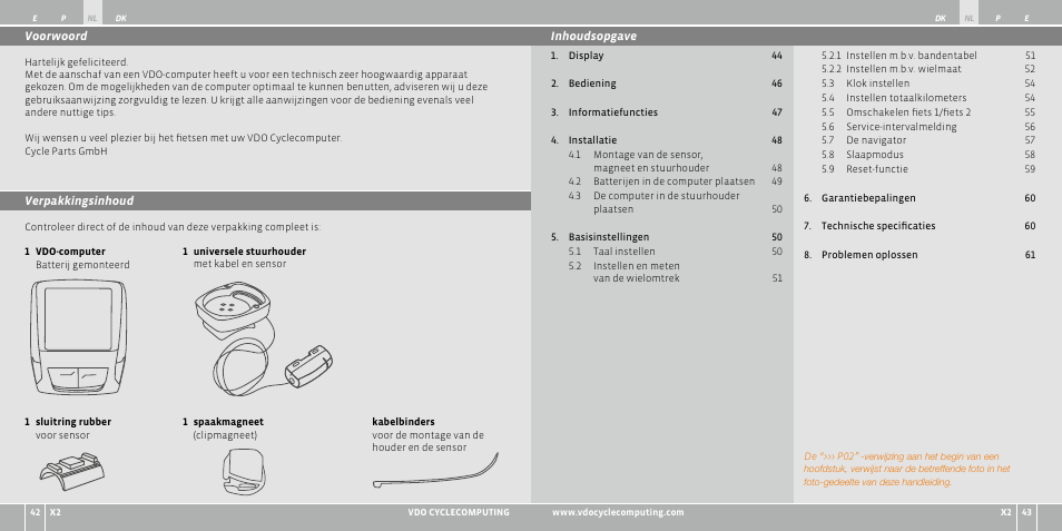VDO WR X2 User Manual | Page 65 / 264