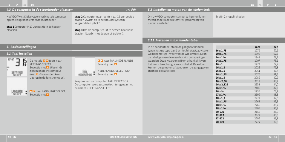 VDO WR X2 User Manual | Page 69 / 264