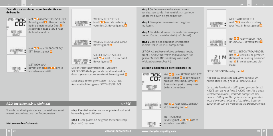 VDO WR X2 User Manual | Page 70 / 264