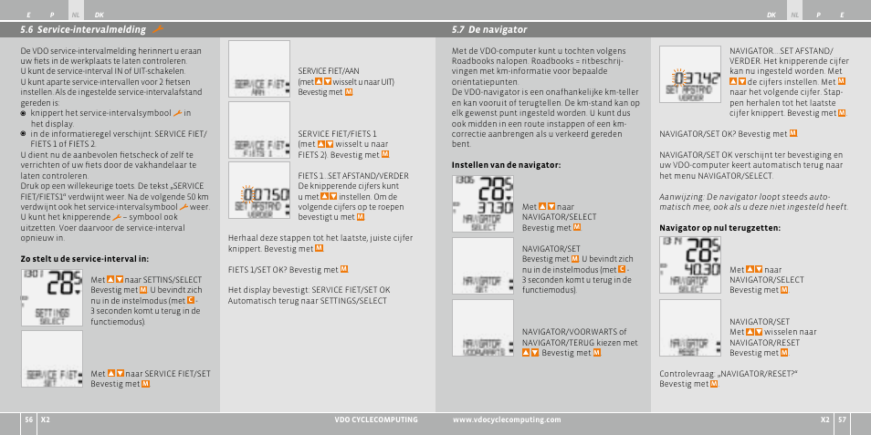 VDO WR X2 User Manual | Page 72 / 264