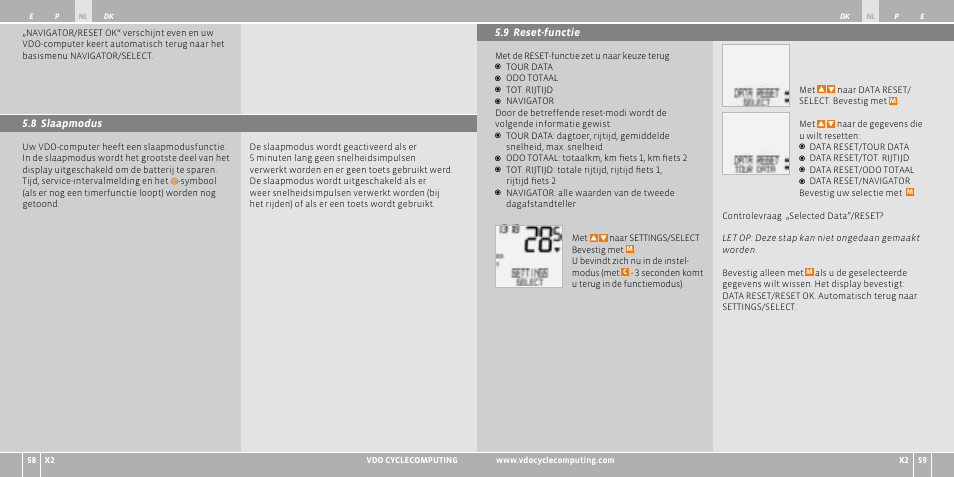 VDO WR X2 User Manual | Page 73 / 264