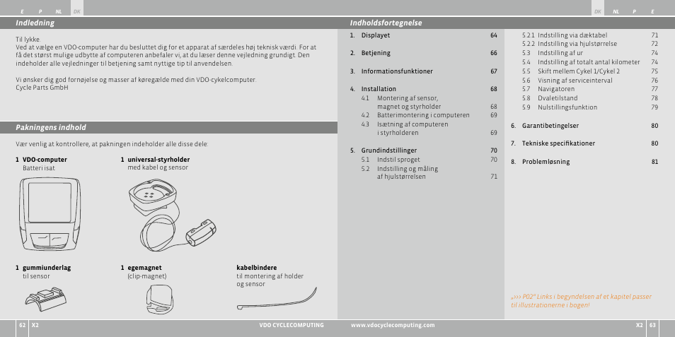 VDO WR X2 User Manual | Page 75 / 264