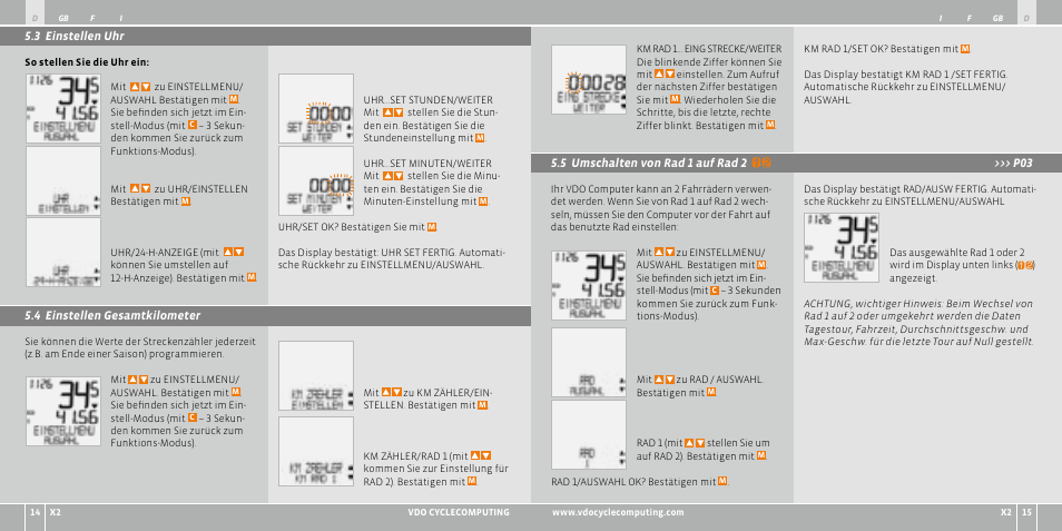 VDO WR X2 User Manual | Page 8 / 264