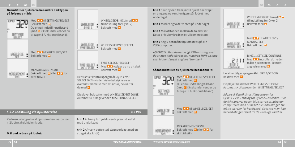 VDO WR X2 User Manual | Page 80 / 264