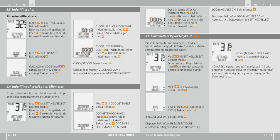 VDO WR X2 User Manual | Page 81 / 264