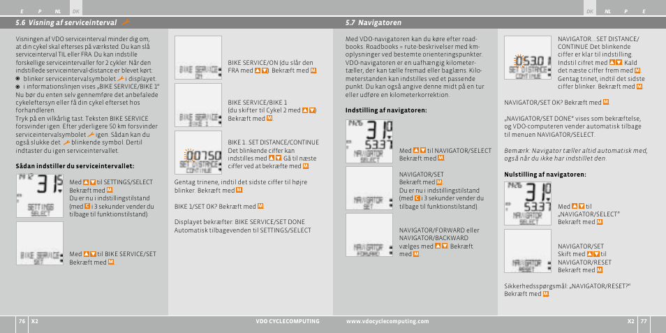 VDO WR X2 User Manual | Page 82 / 264