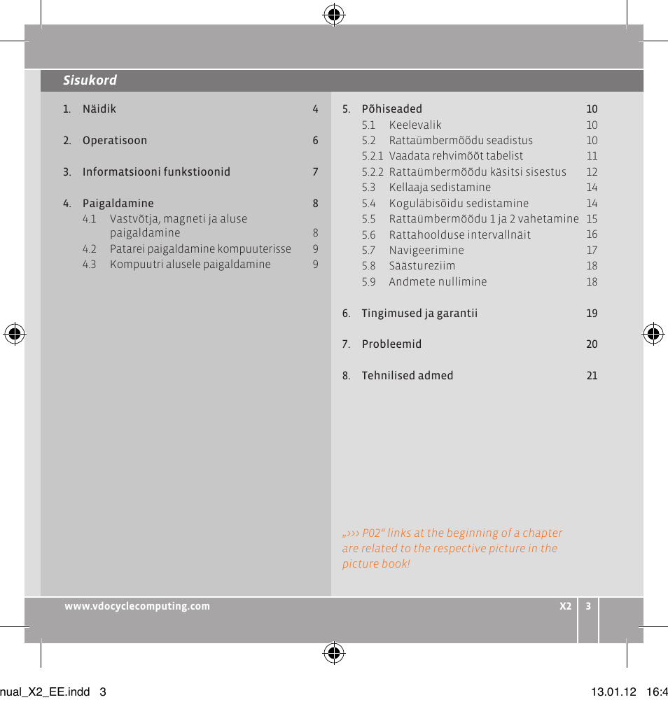 VDO WR X2 User Manual | Page 89 / 264