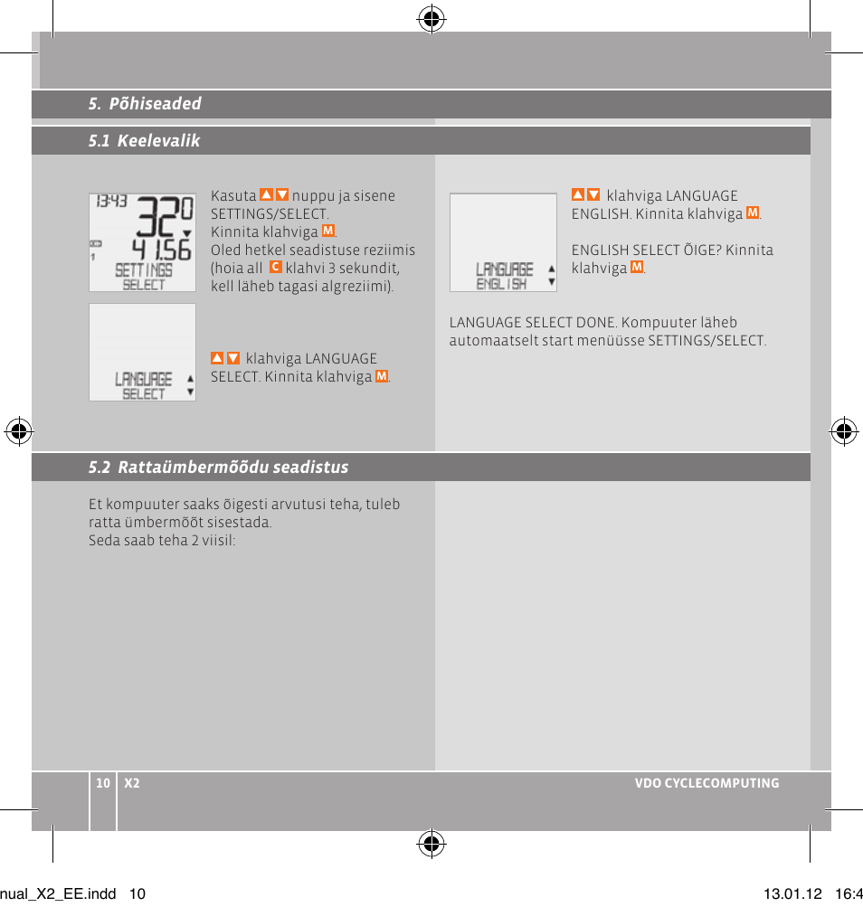 VDO WR X2 User Manual | Page 96 / 264