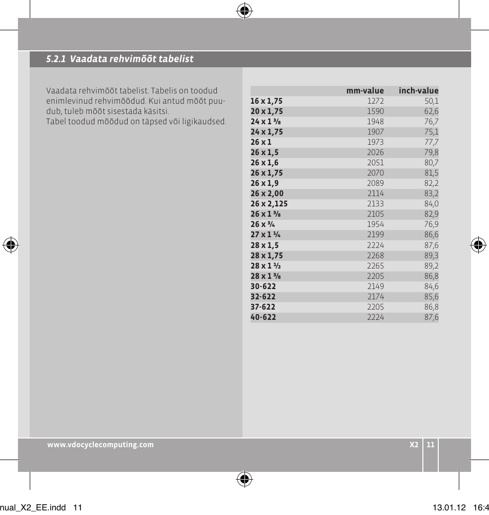 VDO WR X2 User Manual | Page 97 / 264
