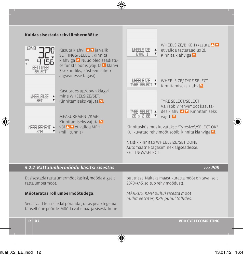 VDO WR X2 User Manual | Page 98 / 264