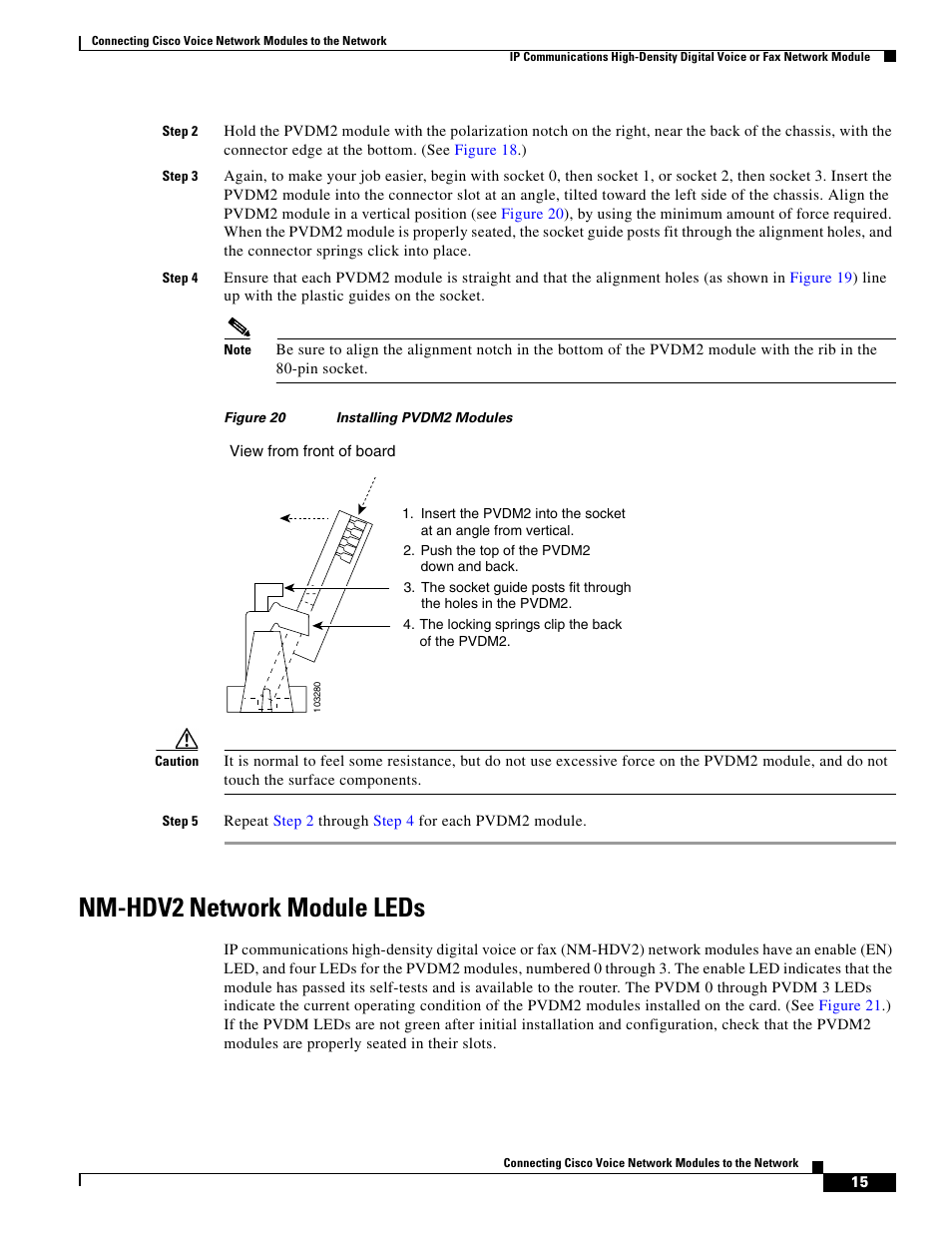 Nm-hdv2 network module leds | Cisco OL-12812-01 User Manual | Page 15 / 18