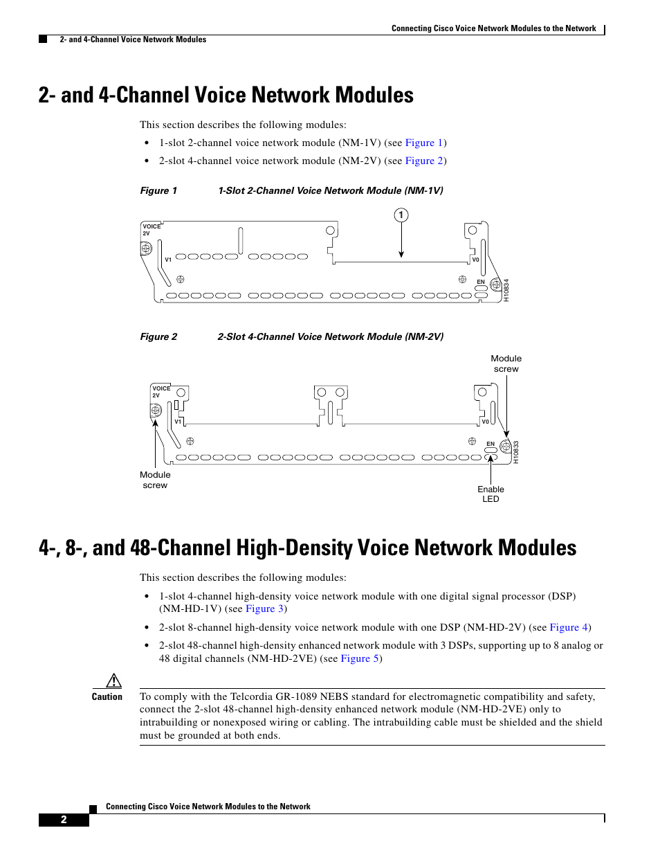 And 4-channel voice network modules | Cisco OL-12812-01 User Manual | Page 2 / 18
