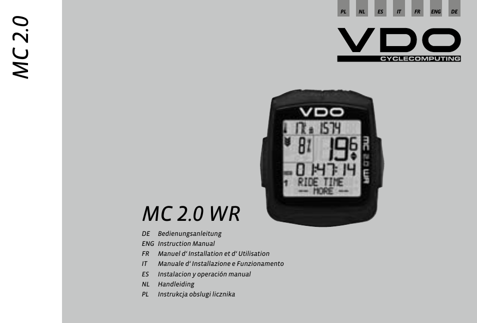 VDO WR MC 2.0 User Manual | 228 pages