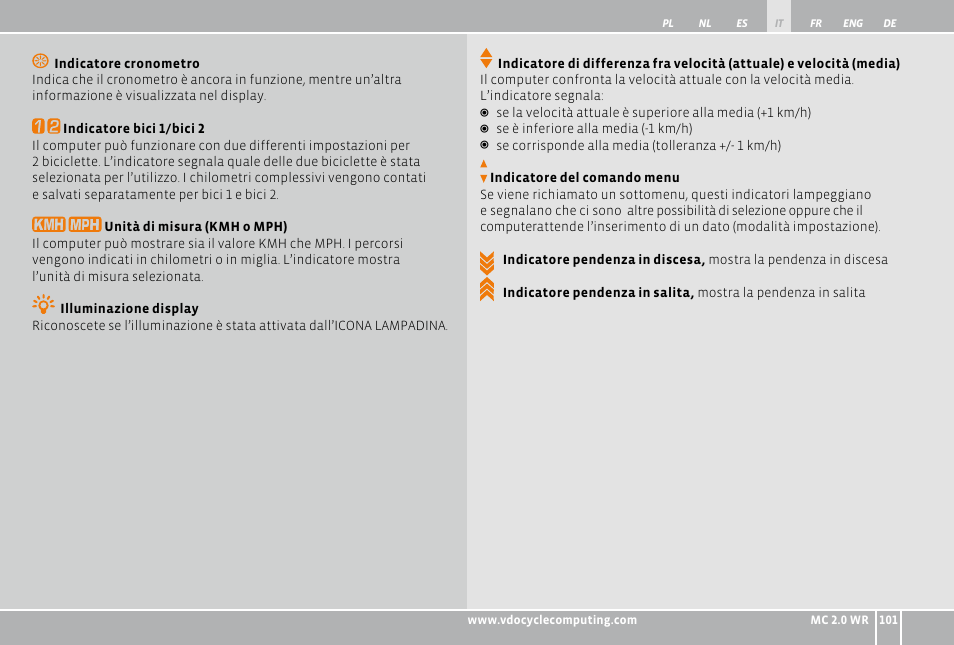 VDO WR MC 2.0 User Manual | Page 101 / 228