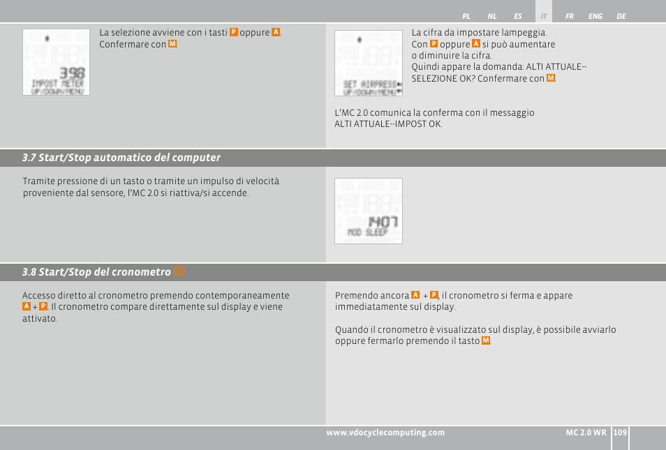 VDO WR MC 2.0 User Manual | Page 109 / 228