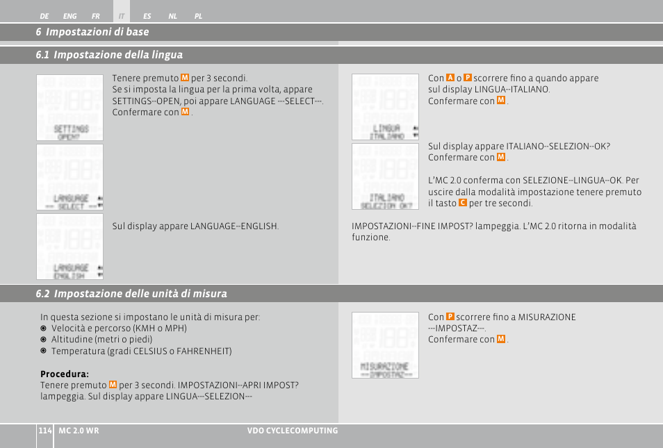 VDO WR MC 2.0 User Manual | Page 114 / 228