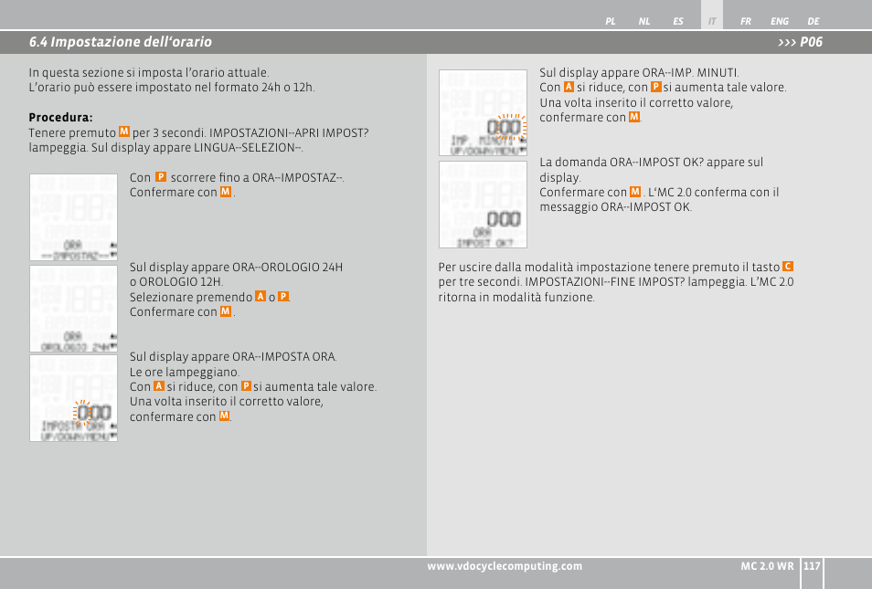 VDO WR MC 2.0 User Manual | Page 117 / 228