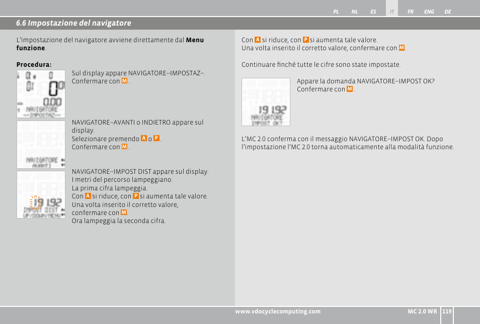 VDO WR MC 2.0 User Manual | Page 119 / 228
