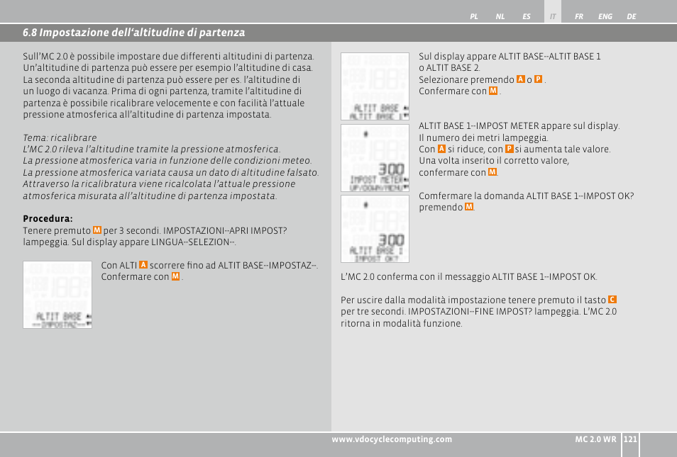 VDO WR MC 2.0 User Manual | Page 121 / 228