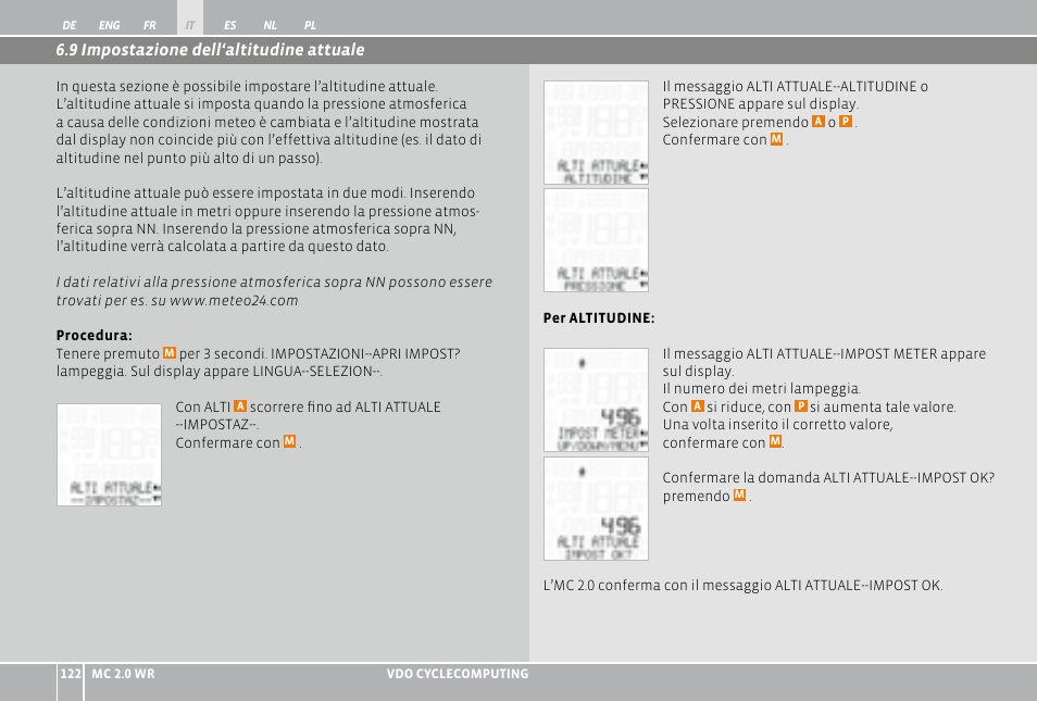 VDO WR MC 2.0 User Manual | Page 122 / 228