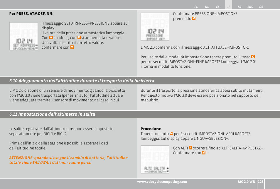 VDO WR MC 2.0 User Manual | Page 123 / 228