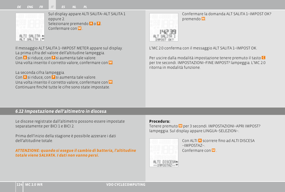 VDO WR MC 2.0 User Manual | Page 124 / 228