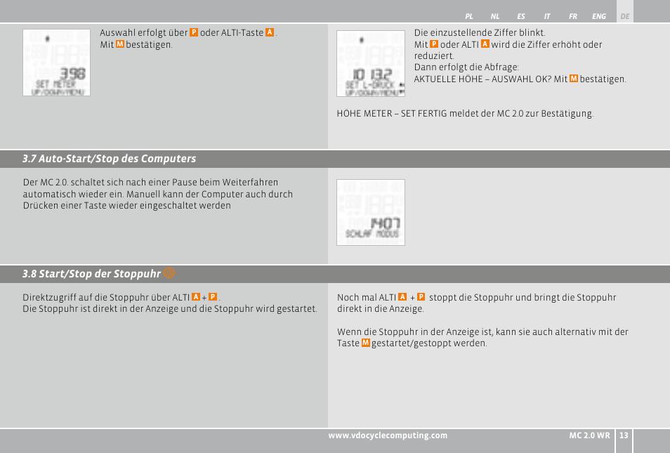 VDO WR MC 2.0 User Manual | Page 13 / 228