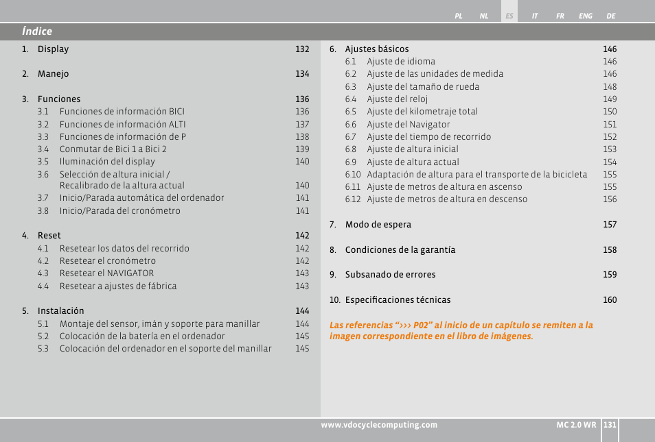 VDO WR MC 2.0 User Manual | Page 131 / 228