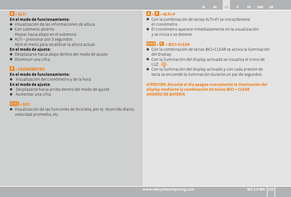 VDO WR MC 2.0 User Manual | Page 135 / 228